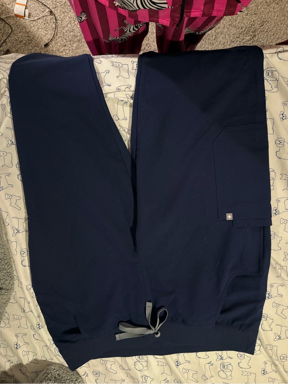 FIGS Navy Blue Scrub Pants XL Tall Straight Leg NWT
